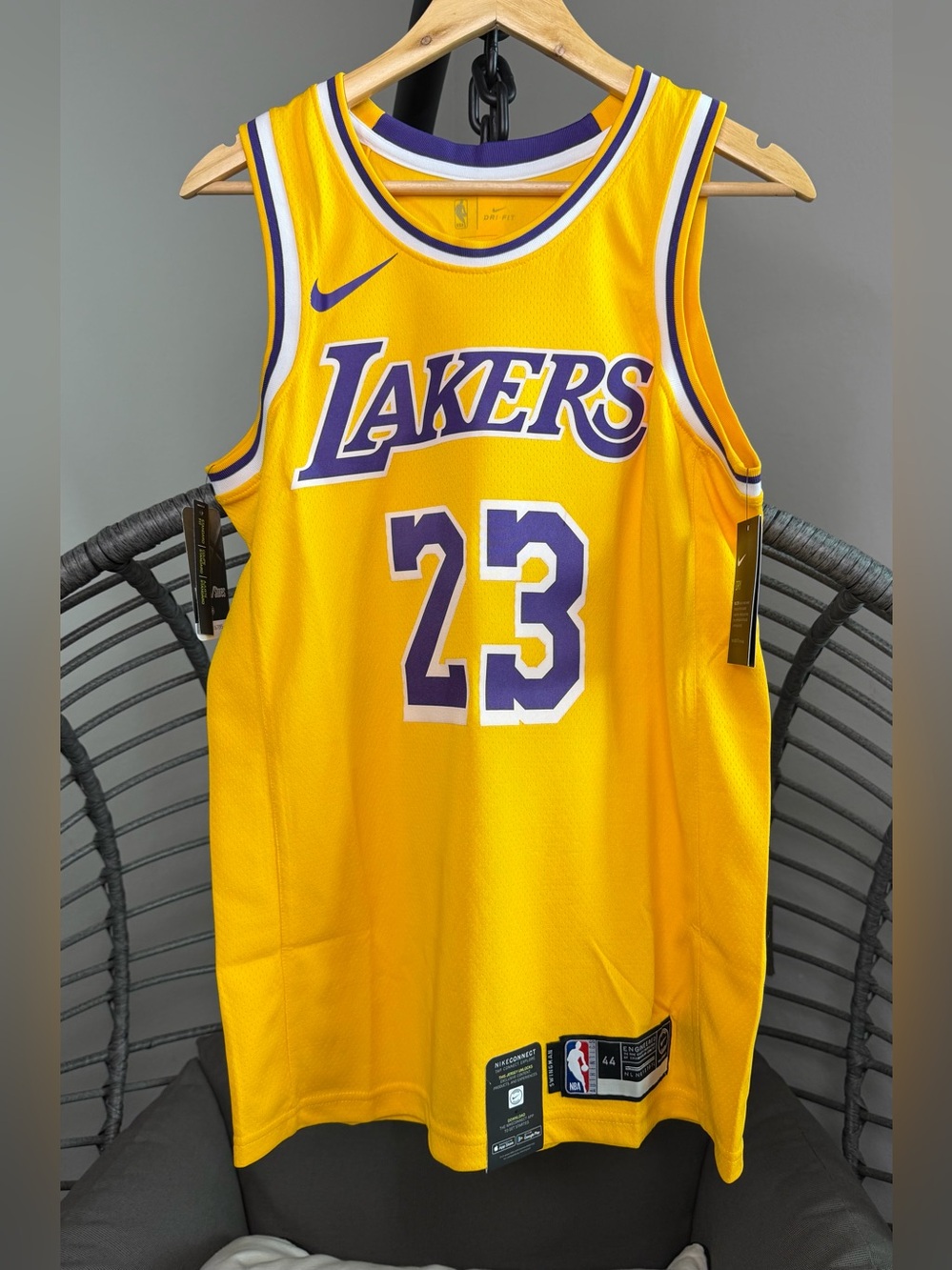 Nike Lakers Purple & Yellow #23 Basketball Jersey. M